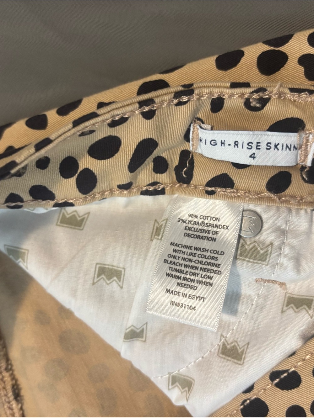 Tan Leopard-Spot Pants - Picture 5 of 6